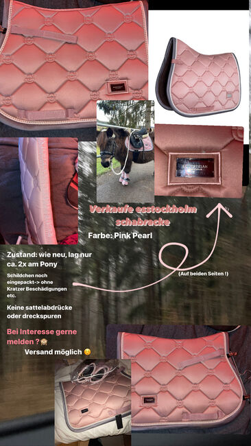 Equestrian Stockholm Es schabracke pink pearl, Equestrian Stockholm  Silver cloud, S.Stegmann, Dressage Pads, Seitingen Oberflacht, Image 2