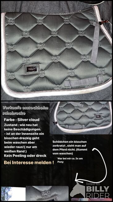 Equestrian Stockholm ES schabracke silver cloud , smoke grey, Equestrian Stockholm  Pink pearl, S.Stegmann, Czapraki, Seitingen Oberflacht, Image 3