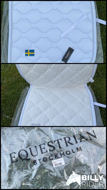 Equestrian Stockholm Dressurschabracke Weiß Schweden Nation - Full - Neu, Equestrian Stockholm Dressurschabracke, Shari Bahnsen, Czapraki, Münstertal, Image 4