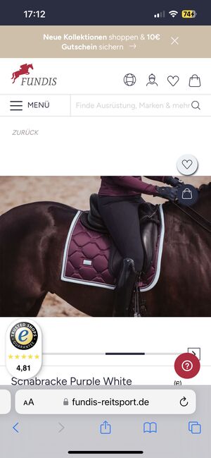 Equestrian Stockholm Schabracke WB Dr, Equestrian Stockholm, Tabea, Dressage Pads, Solingen, Image 6