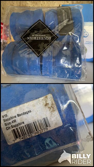 Equestrian Stockholm sapphire blue bandages, Equestrian Stockholm  ES sapphire blue , Amelie , Horse Bandages & Wraps, Breachwood Green, Image 3