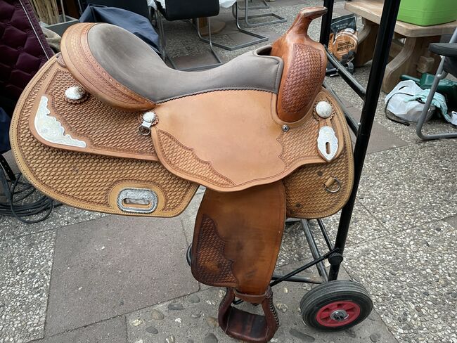 Equiflex Continental Sattel mit silber, Continental  Equiflex, Annette, Western Saddle, Dortmund, Image 2