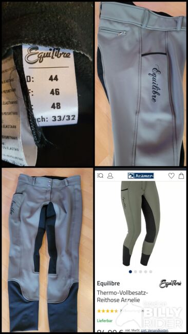 Thermo Reithose Equilibre Gr 44, Equilibre, Yvonne, Breeches & Jodhpurs, Pettnau, Image 6