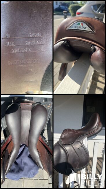 Equiline Springsattel Nick Skelton Braun 16 Zoll, Equiline Nick Skelton, Christl, Jumping Saddle, Schlitz, Image 6