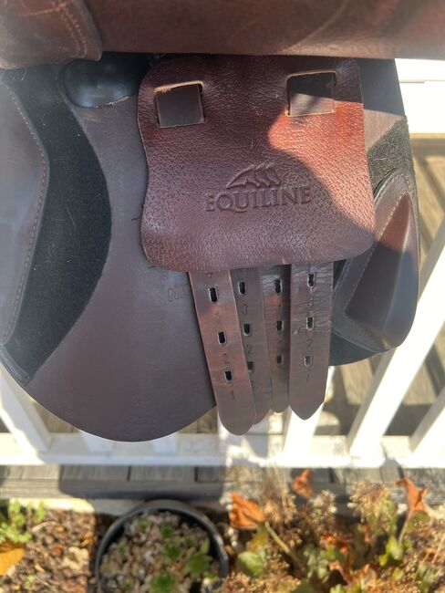 Equiline Springsattel Nick Skelton Braun 16 Zoll, Equiline Nick Skelton, Christl, Jumping Saddle, Schlitz, Image 5