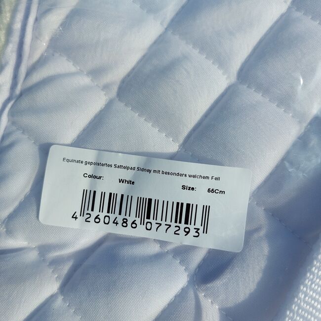 EQUINATE Sattelpad Sidney Größe 55cm weiß weich gepolstert, EQUINATE  Sidney, Nicole , Other Pads, Norderstedt, Image 5