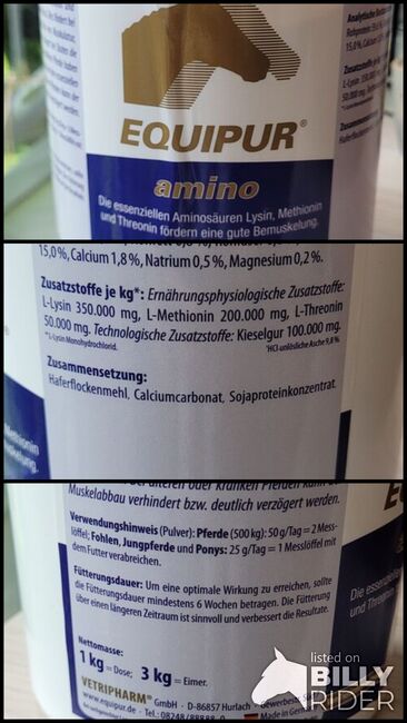 Equipur Amino Pulver 1kg Eiweiß Zusatzfutter, Equipur Amino, Catharina, Pferdefutter, Rottenburg am Neckar, Abbildung 4