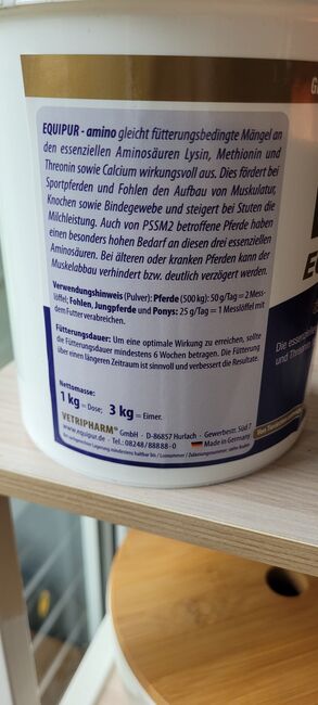 Equipur Amino Pulver 1kg Eiweiß Zusatzfutter, Equipur Amino, Catharina, Pferdefutter, Rottenburg am Neckar, Abbildung 3