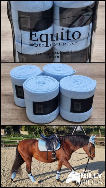 Equito Equestrian Fleecebandagen Bandagen Morning Sky hellblau, Equito Equestrian , Susanne, Horse Bandages & Wraps, Esternberg , Image 4