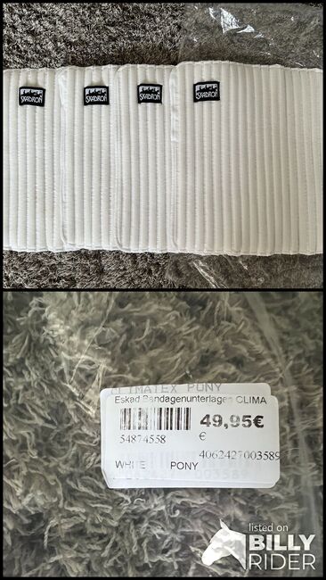 Eskadron 4er Bandagen Bandagier Unterlagen Climatex weiß Pony, Eskadron Climatex, Vicky, Bandagen & Unterlagen, Velbert, Abbildung 3