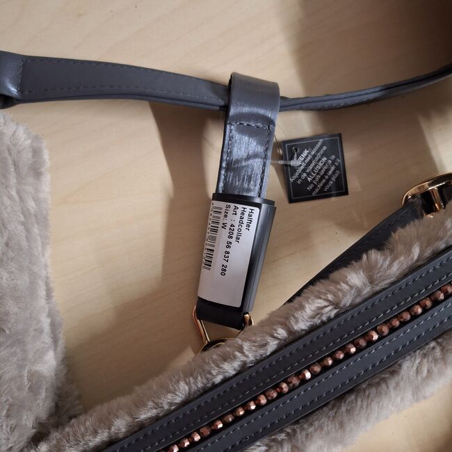 Eskadron FauxFur Halfter WB Basalt Grey mit Strick, Eskadron , ADN, Halfter, Duisburg, Abbildung 2