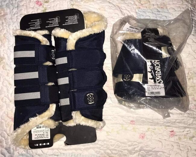 Eskadron faux fur navy Gamaschen XL Sprungglocken Glocken L neu, Eskadron , Julia Alexandra, Tendon Boots, Georgsmarienhütte, Image 3