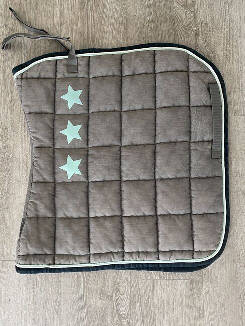 Eskadron grey melange Big Square Starbutton grau Dressur DL Schabracke, Eskadron Big Square, AJ, Dressage Pads, Bad Zwischenahn, Image 2