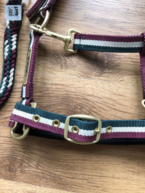 Eskadron Halfter Heritage Racinggreen P1 Set, Eskadron  P1 Halfter-Set HW 2016 (racinggreen/merlot/pearl), Corinna, Halters, Waltrop, Image 2