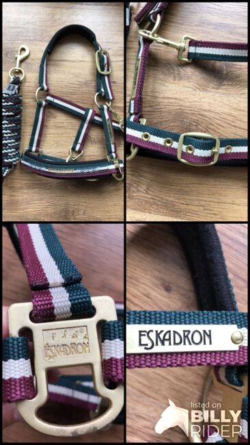 Eskadron Halfter Heritage Racinggreen P1 Set, Eskadron  P1 Halfter-Set HW 2016 (racinggreen/merlot/pearl), Corinna, Halters, Waltrop, Image 14