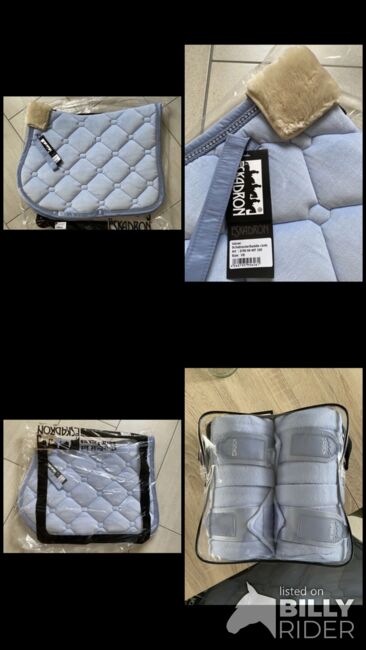 Eskadron Schabracke + Bandagen, Eskadron Velvet Skyblue, Bianca , Dressage Pads, Bedburg, Image 5