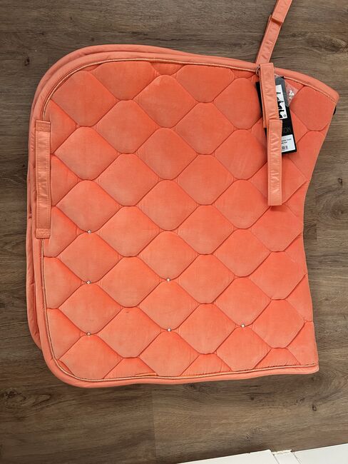 Eskadron Schabracke velvet crystal softpeach orange wb Dressur dl neu, Eskadron , Pferd , Dressage Pads, Velbert, Image 2