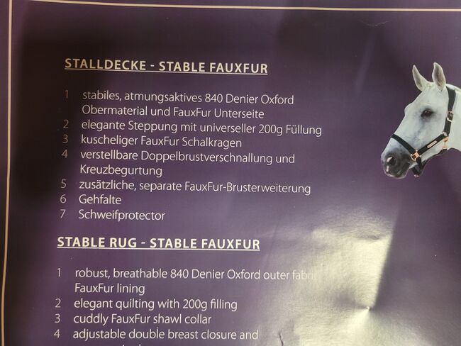 Eskadron Stalldecke Faux Fur blackberry  200gr, 135 cm, privat, Horse Blankets, Sheets & Coolers, friedrichsthal, Image 8