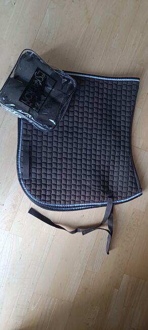 Eskadron Schabracke Cotton braun Nougat ICE Blue, Eskadron  H/W 2014, Victoria Enke , Dressage Pads, Enger, Image 4