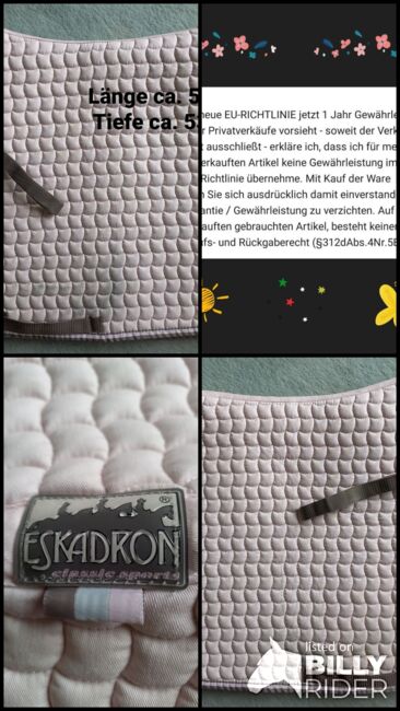 ⭐Eskadron/Schabracke Cotton DR⭐, Eskadron  Cotton, Familie Rose, Dressage Pads, Wrestedt, Image 5