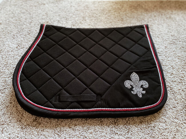 Esperado Schabracke VS schwarz / bordeaux / silber - Fleur de Lis Swarovski Gr.WB VS *NEU*, Esperado, Kathy, Dressage Pads, Würselen, Image 4