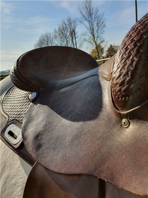 Schicker Westernsattel, Rotbraun, SQ, 16", Mine, Western Saddle, Image 6