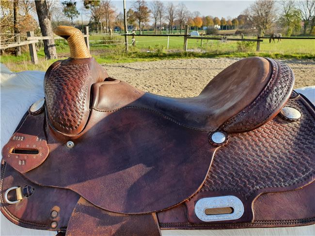 Schicker Westernsattel, Rotbraun, SQ, 16", Mine, Western Saddle, Image 4