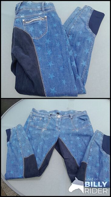 Ausgefallene Reithose Jeans mit Sternen Gr. 44, R.J., Bryczesy, Tettnang, Image 3