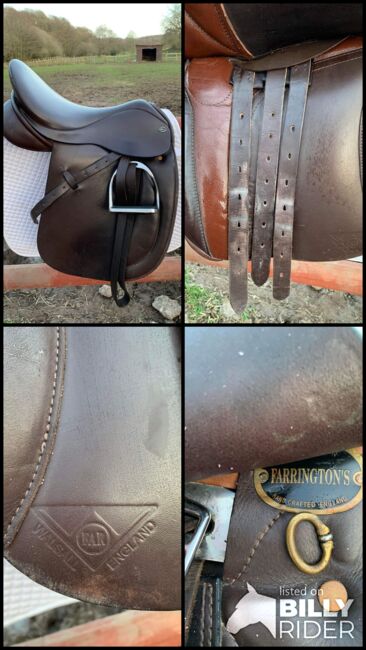 Farringtons Dark Brown Leather Saddle 17.5", Farringtons, Saphron , All Purpose Saddle, Hatchmere, Image 11