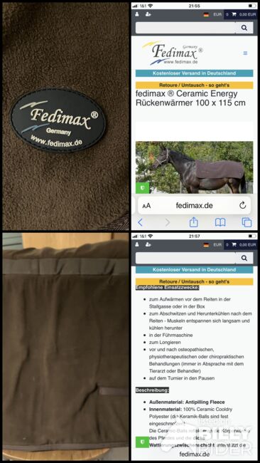 Fedimax Rückenwärmer, Fedimax, Anne Heyink, Horse Blankets, Sheets & Coolers, Billerbeck, Image 5