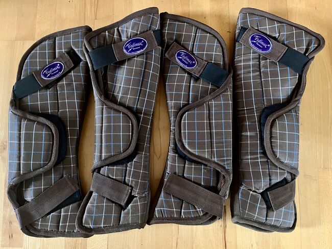 Fedimax Transportgamaschen Pony braun blau kariert, Fedimax, Rahel, Tendon Boots, Köln