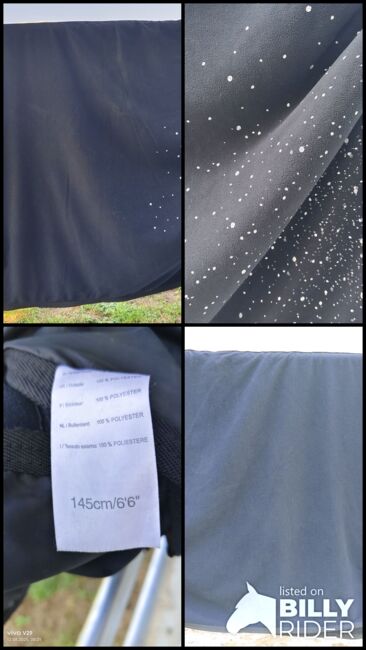 Felix Bühler schwarze Abschwitzdecke Sparkling Glitzer Gr. 145 cm, Felix Bühler  Sparkling II, Katja Presch, Derki dla konia, Sankt Koloman, Image 7