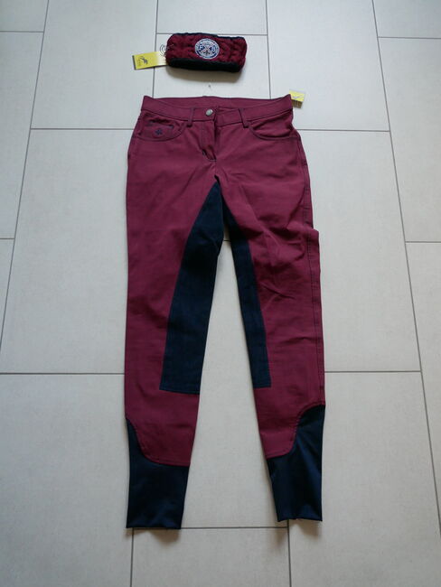 Felix Bühler~Damen Vollbesatz Reithose + Stirnband~brombeer/marine~Gr. 76~Neu~, Felix Bühler Lindsey + Emmi, Sabrina, Breeches & Jodhpurs, Eltville