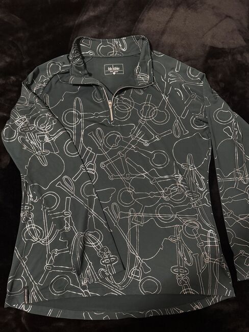 Felix Bühler Langarm-Reitoberteil grün | Größe XL | Neu!!!, Felix Bühler Zip-Funktions-Langarmshirt Hanne, Angelina, Oberteile, Thale