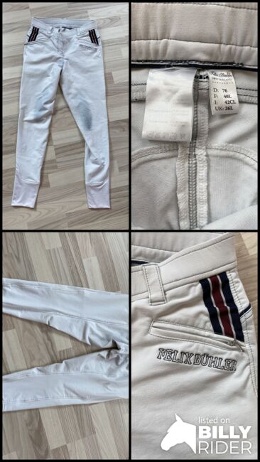 Felix Bühler Reithose Turnierreithose Gr 38 M 76 weiß Vollbesatz, KJ, Reithosen, Heppenheim, Abbildung 5