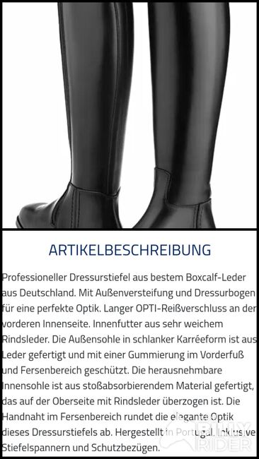 Felix Bühler Reitstiefel Centuria, schwarz, Größe 38, neu!, Felix Bühler  Centuria, Katja Johst, Riding Boots, Bargteheide , Image 3