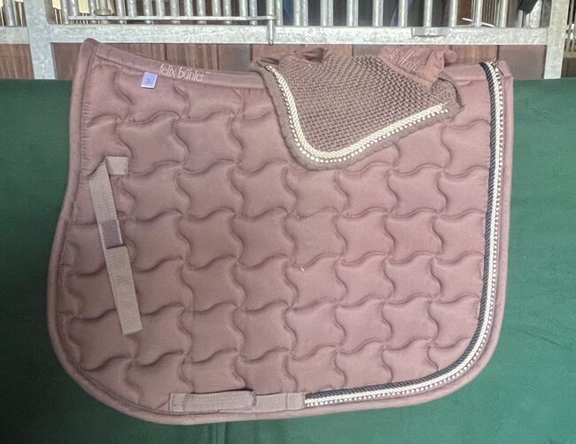 Felix Bühler VS Schabracken-Set, WB, braun mit glitzer Bordüre, Felix Bühler, Gaby Lais, Dressage Pads, Malsburg-Marzell