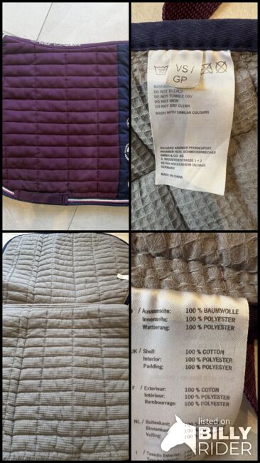 Felix Bühler Schabracke Aubergine VS, Felix Bühler, Elisabeth, Dressage Pads, Innsbruck, Image 7