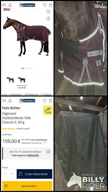 Felix Bühler sideclosured highneck 50g, Felix Bühler  Sideclosured highneck 50g, Manuela, Horse Blankets, Sheets & Coolers, Loxstedt, Image 10