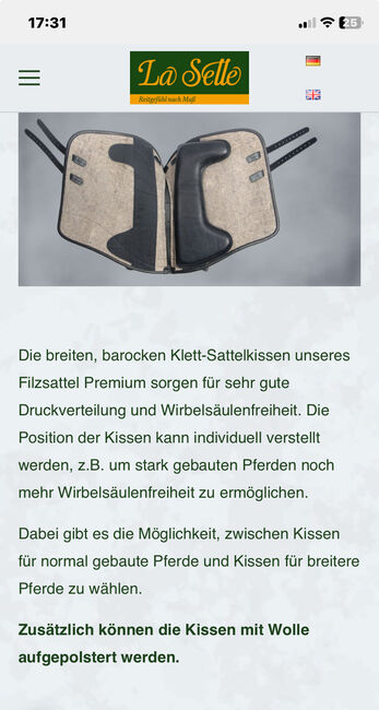 Filzsattel Premium 18 von La Selle, La Selle Filzsattel Premium 18, Daum  Jasmin, Sonstiger Sattel, Wettenberg, Abbildung 11