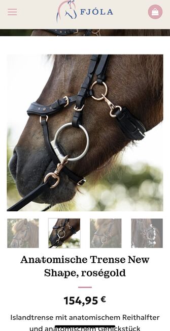 Fjola Epona Isländer anatomische Trense Roségold, Epona Fjola New Shape, Alexandra , Bridles & Headstalls, Fürth, Image 7