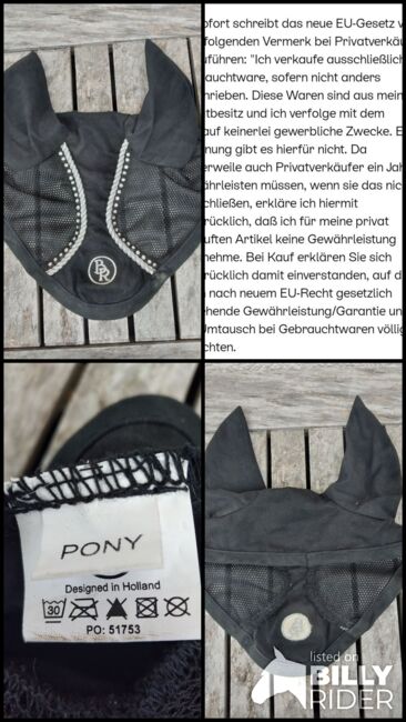 Fliegenhaube BR Pony, BR Fliegenhaube, Celina, Fliegenschutz, Peißenberg, Abbildung 5