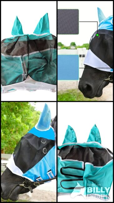 Pferde Fliegenmaske mit Ohren, elastische Pferdemasken, Anti-Fliegen-Mesh, Gr. S, Andrea Schürmann, Fly & Insect Control, Lichtenau, Image 5