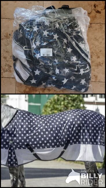 Fliegendecke Stars mit Kreuzgurtung Paddockdecke USG 165cm, USG, Juliane, Horse Blankets, Sheets & Coolers, Bayreuth , Image 3