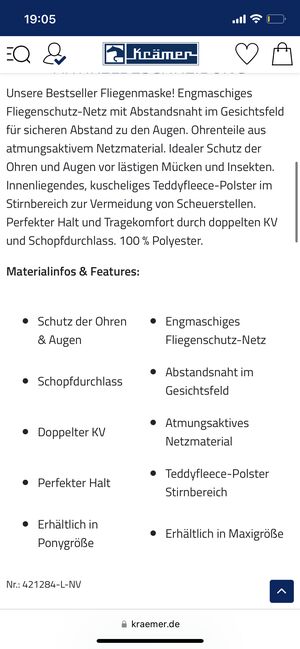 Fliegendecke und Maske, THERMO MASTER Fliegendecke Fullneck mit einrollbarem Halsteil Atacama, Jule, Fly & Insect Control, Bernau, Image 5