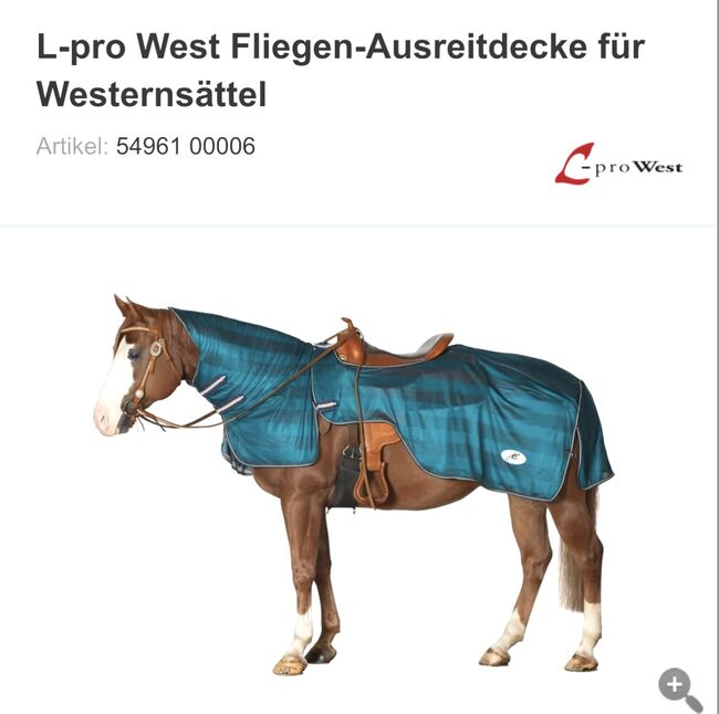 Fliegenausreitdecke XL 165 petrol, ProWest Fliegenausreitdecke , Orlopp Carmen - Sophia , Horse Blankets, Sheets & Coolers, Schmitten