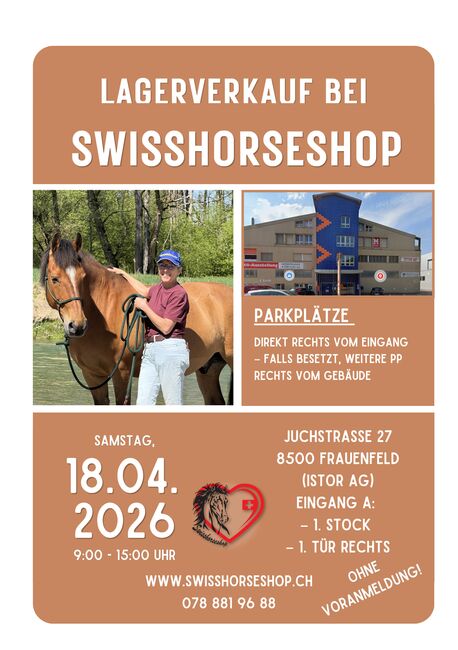 Verkauf ab Lager Frauenfeld Samstag 18.04.2026 9-15 Uhr, Maya (Swisshorseshop), Halters, Frauenfeld