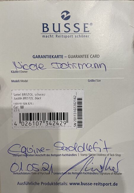Verkaufe VS Busse Bristol 17,5, Busse Bristol, Nicole Thiede, All Purpose Saddle, Miltzow, Image 10