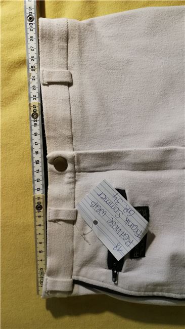 FRANK SOMMER GR 34 WEISSE REITHOSE 30 CM BUNDWEITE mit blauen Biesen, FRANK SOMMER, Martina Benzinger, Koszulki i t-shirty dziecięce, Thüringen - Rudolstadt, Image 4