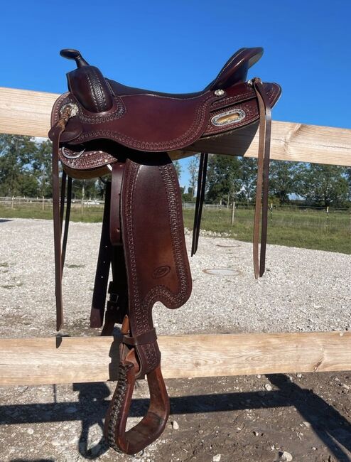 Freemax Western Büffel Short, 16er Sitz, 5 er Fork, Freemax Büffel Short, Tamina Ribaupierre, Western Saddle, München, Image 2